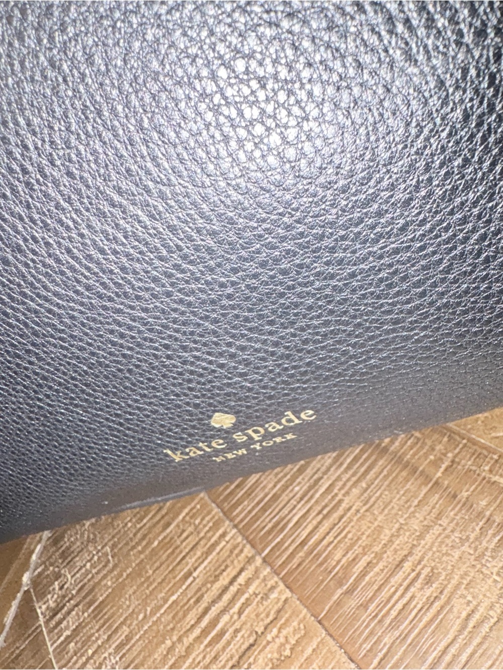 Kate Spade Hayes Black Pebbled Leather Tassel Tote EUC - Picture 3 of 12